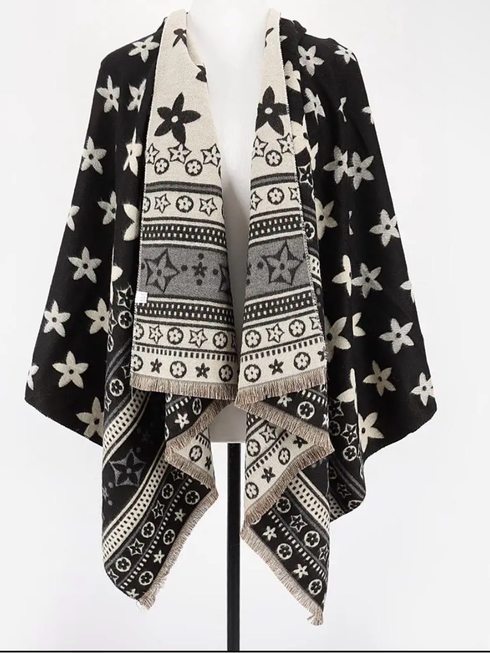 Fashion Scarf Wrap - Pink and Beige Patterned Styles - Picture 13 of 16